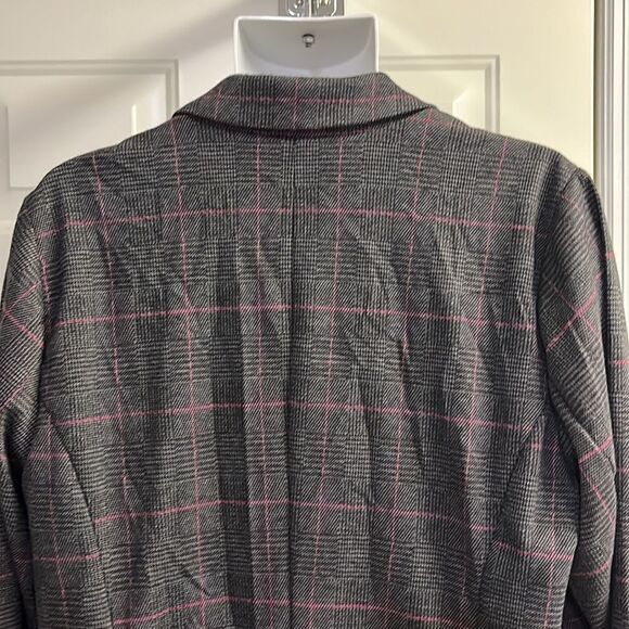 Torrid Plaid Grey/Black/Purple One Button Aline Blazer- Size 3/3XL- NWOT - Picture 7 of 13